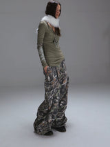 RETRO FUNCTIONAL WIDE LEG PANTS