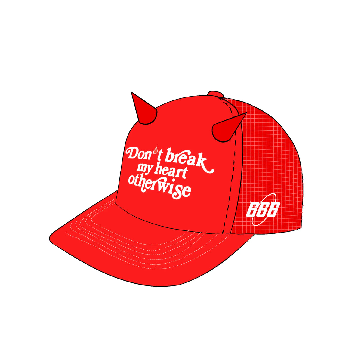 DEVIL TRUCKER HAT WITH EMBROIDERY