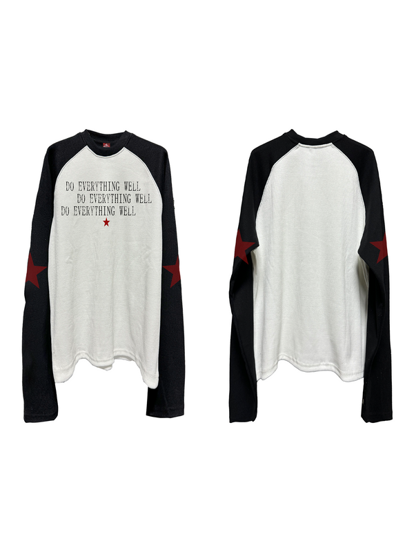 THREADED BLACK AND WHITE TEE
