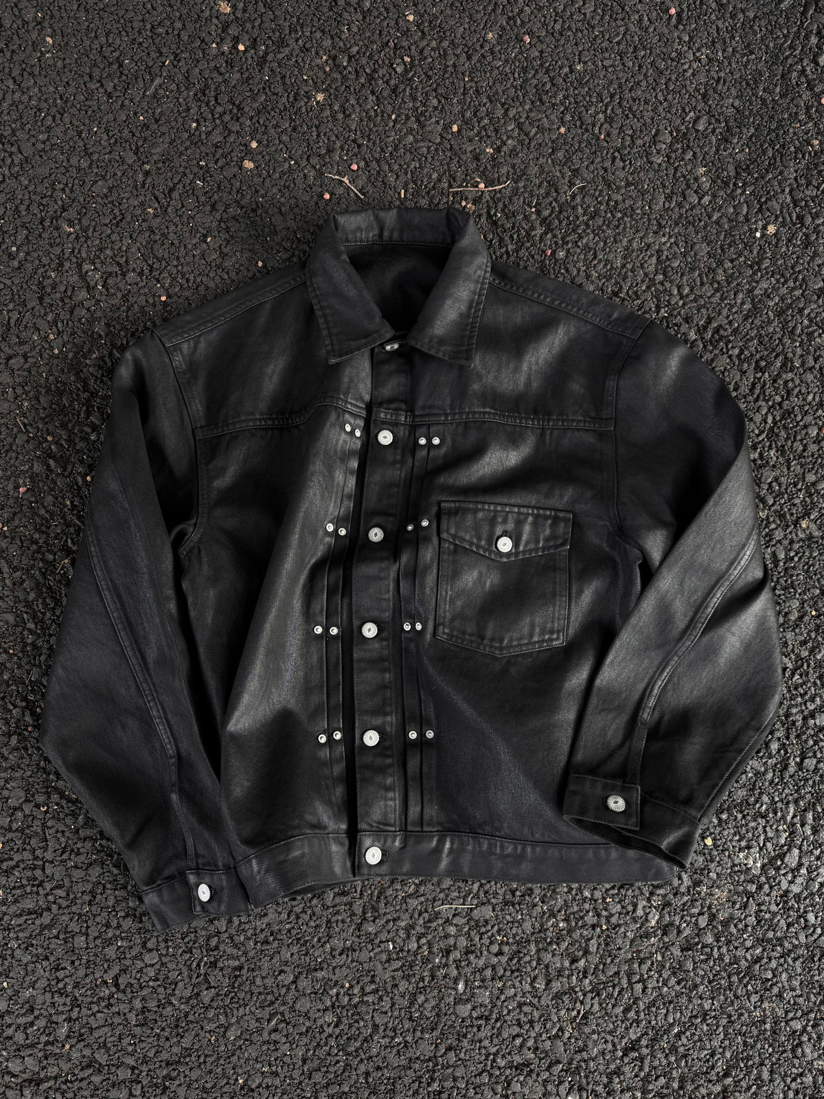 VINYL COATED DENIM JACKET