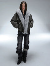 OVERSIZED FUR COLLAR DOWN JACKET