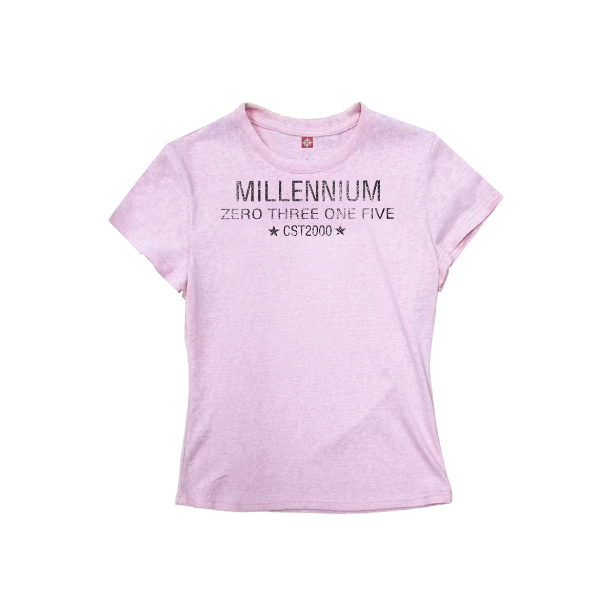 SNOWFLAKE PATTERN ROUND NECK T-SHIRT