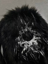 FAUX FUR RACCOON SHOULDER BAG