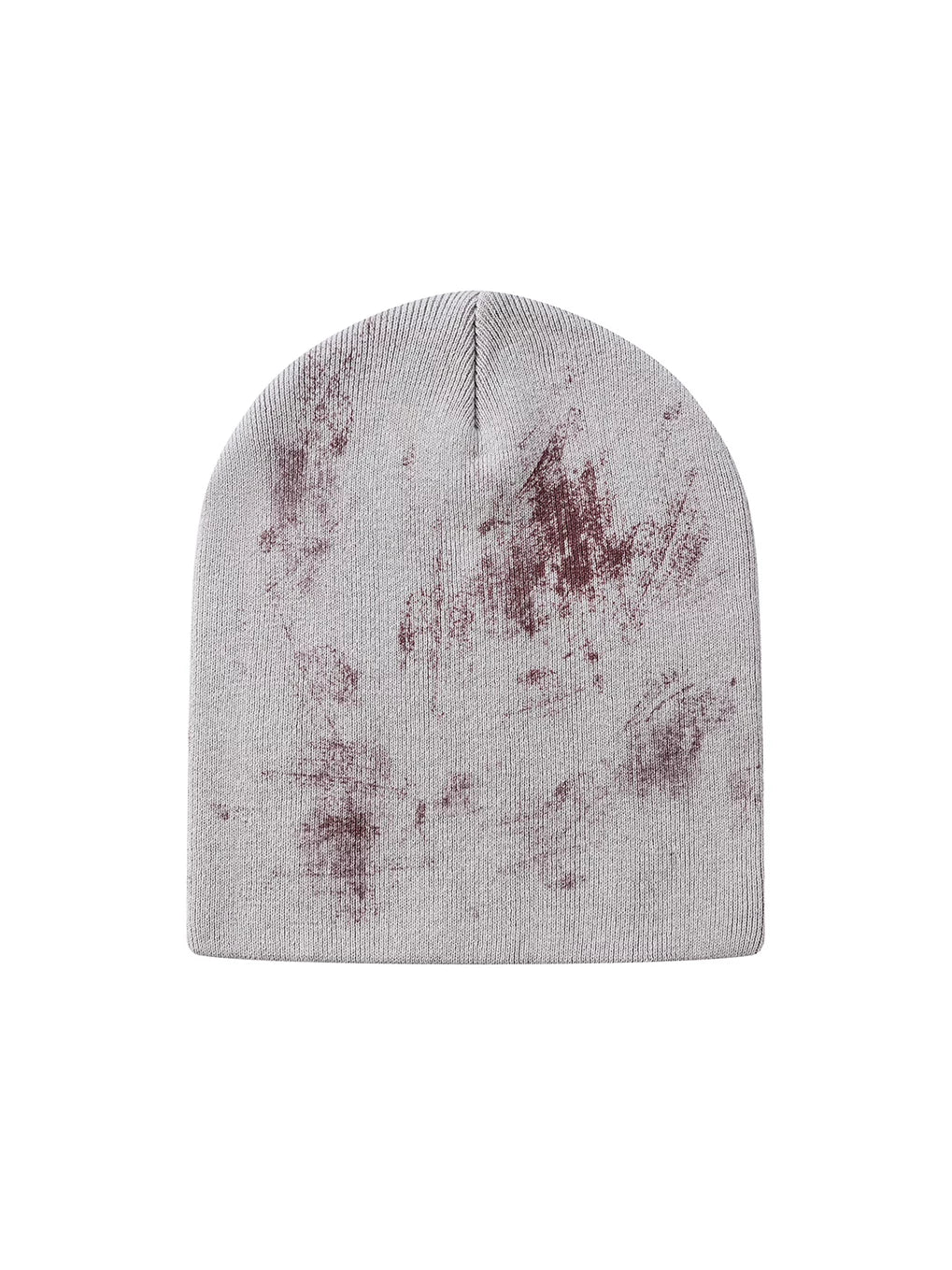 PINK PRINTED KNIT HAT