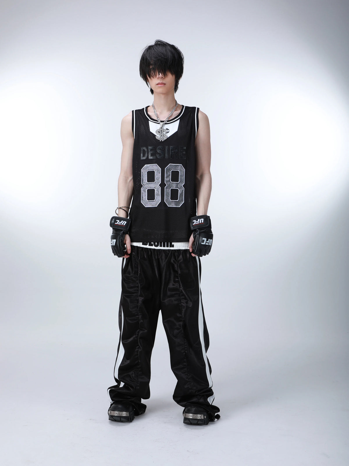 RUFFLED DRAWSTRING SPORT PANTS