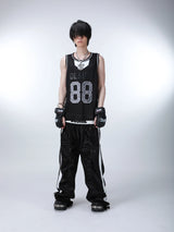 RUFFLED DRAWSTRING SPORT PANTS