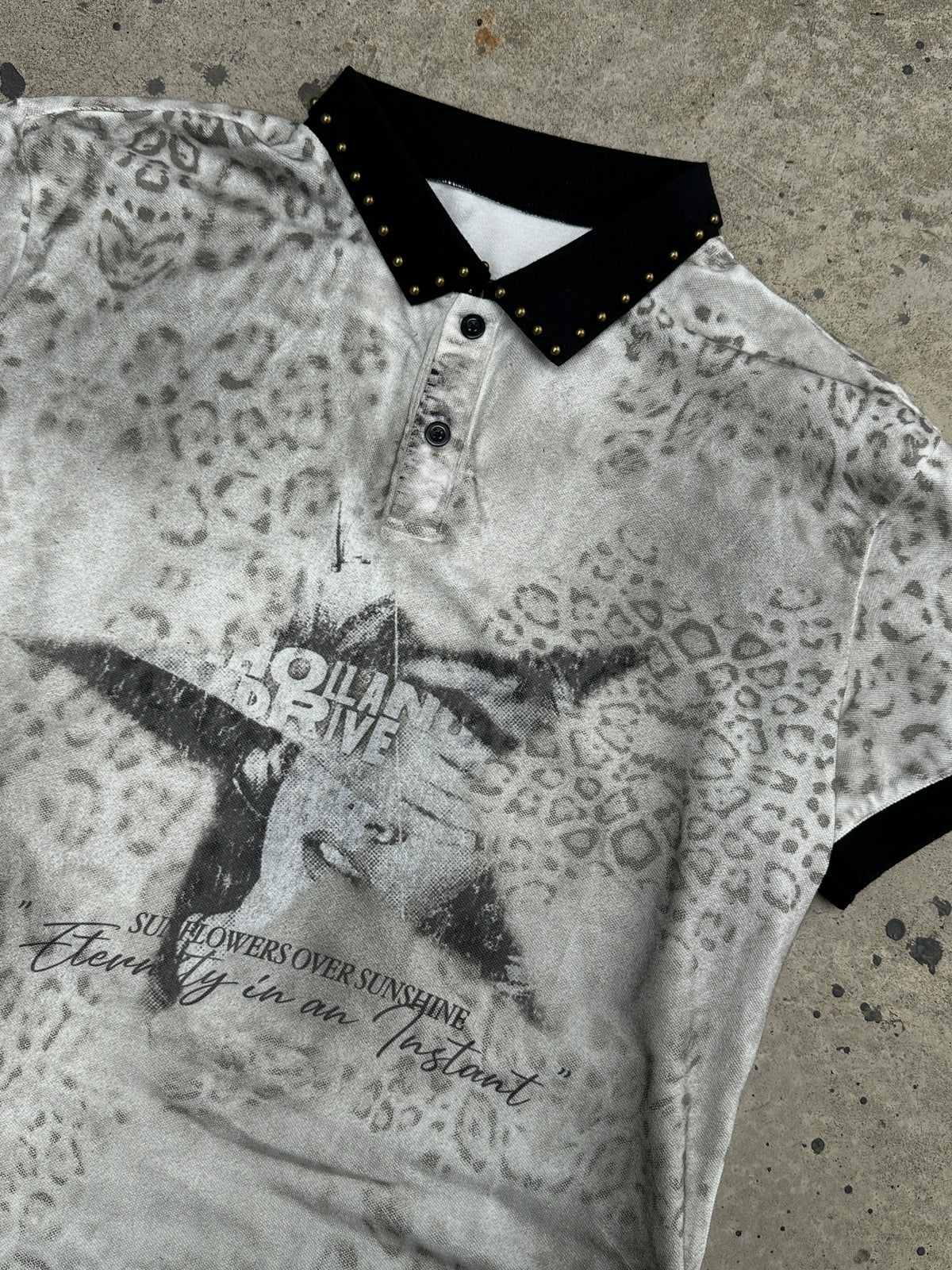 LEOPARD PRINT POLO SHIRT