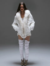 OVERSIZED FUR COLLAR DOWN JACKET