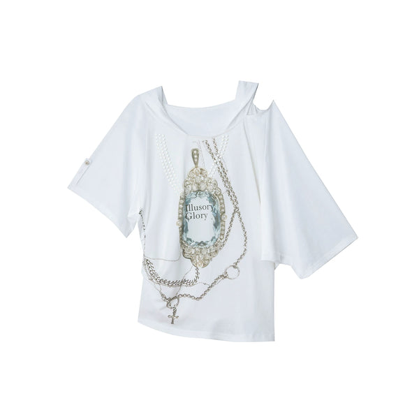 レトロジェムプリントＴシャツ