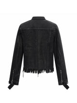 DESTRUCTED WAX DENIM JACKET