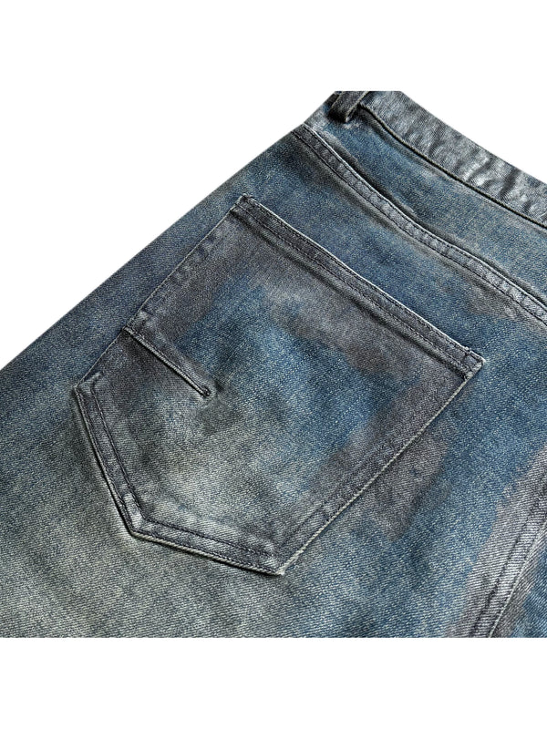 3D WHISKER DENIM PANTS