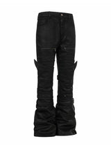 STRUCTURED WAX MICRO PANTS
