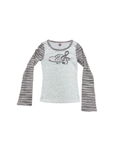 POLKA DOT U NECK LONG SLEEVE TOP