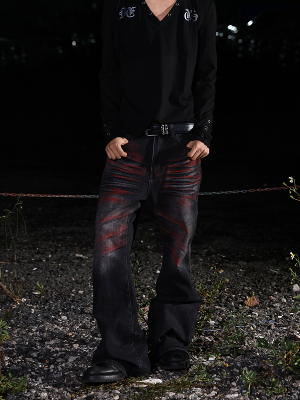 HEAVY DUTY DISTRESSED MICRO JEANS