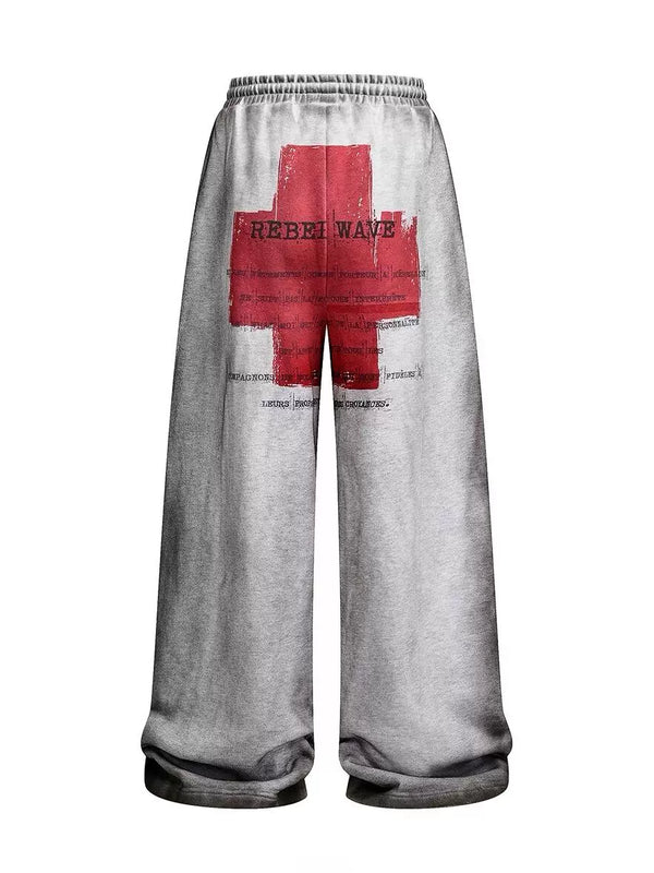 REVERSIBLE SLOGAN SWEATPANTS