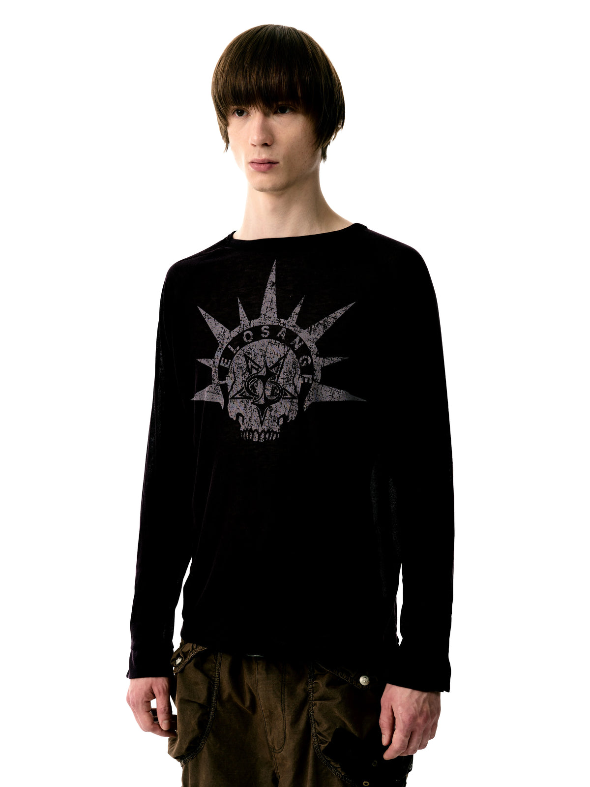 PUNK SKULL LONG-SLEEVE T-SHIRT