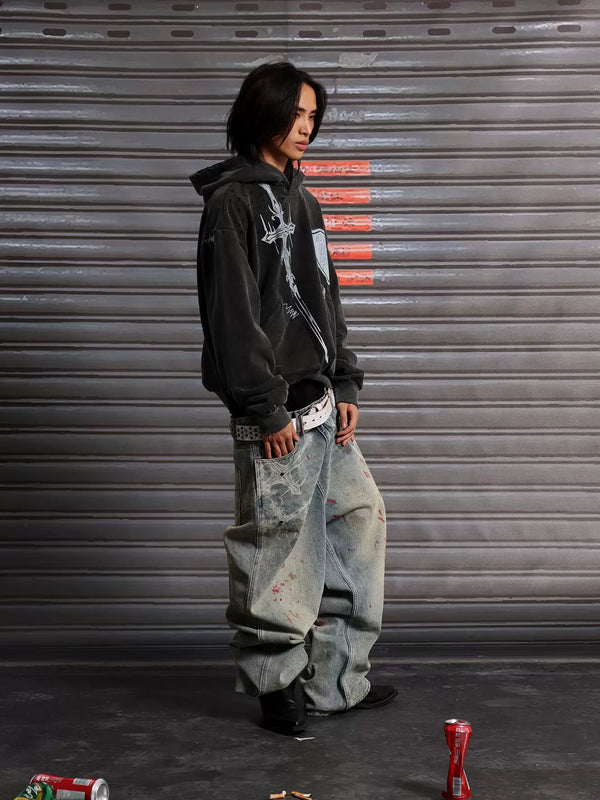 CASUAL WIDE-LEG STREETWEAR JEANS