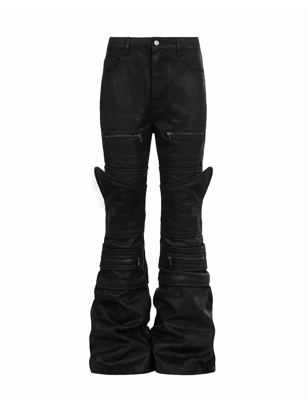 STRUCTURED WAX MICRO PANTS