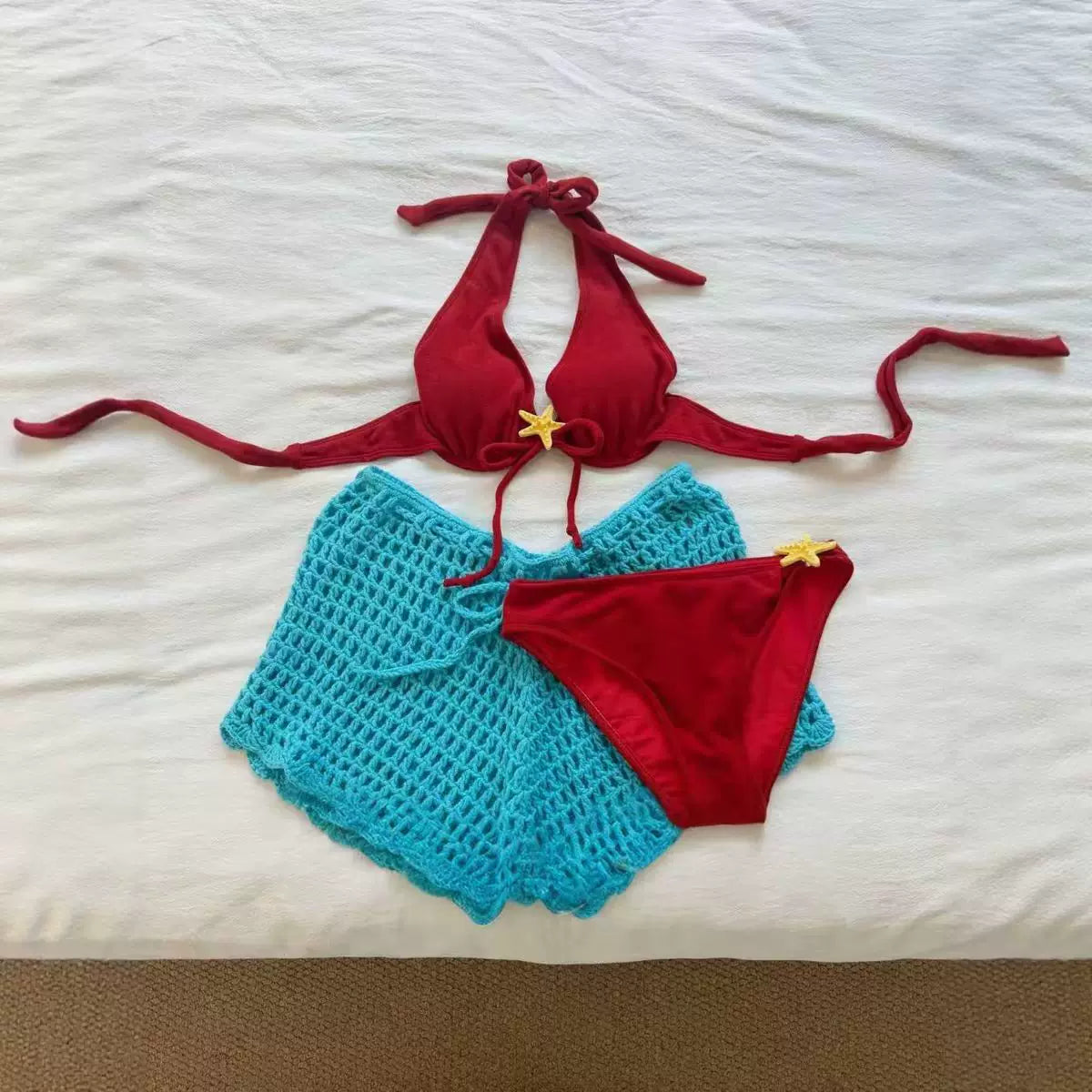 RETRO COLOR-BLOCKED BIKINI SET