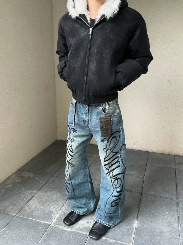 VINTAGE WASHED BAGGY JEANS