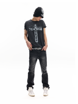 DISTRESSED RHYTHM PRINT TEE