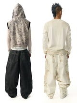 SNAKE PRINT LOOSE JEANS