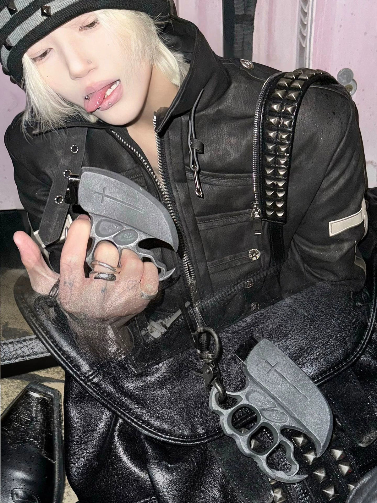 PUNK CROSS BUCKLE JACKET