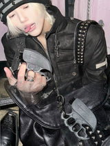 PUNK CROSS BUCKLE JACKET
