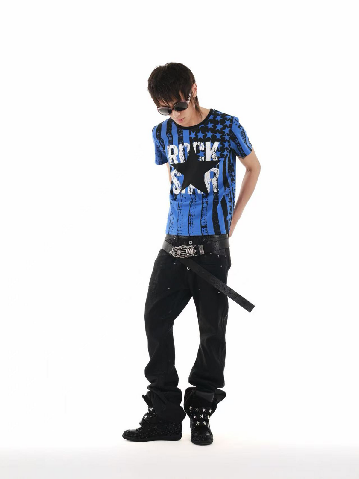 FRACTURED STARS AND STRIPES T-SHIRT