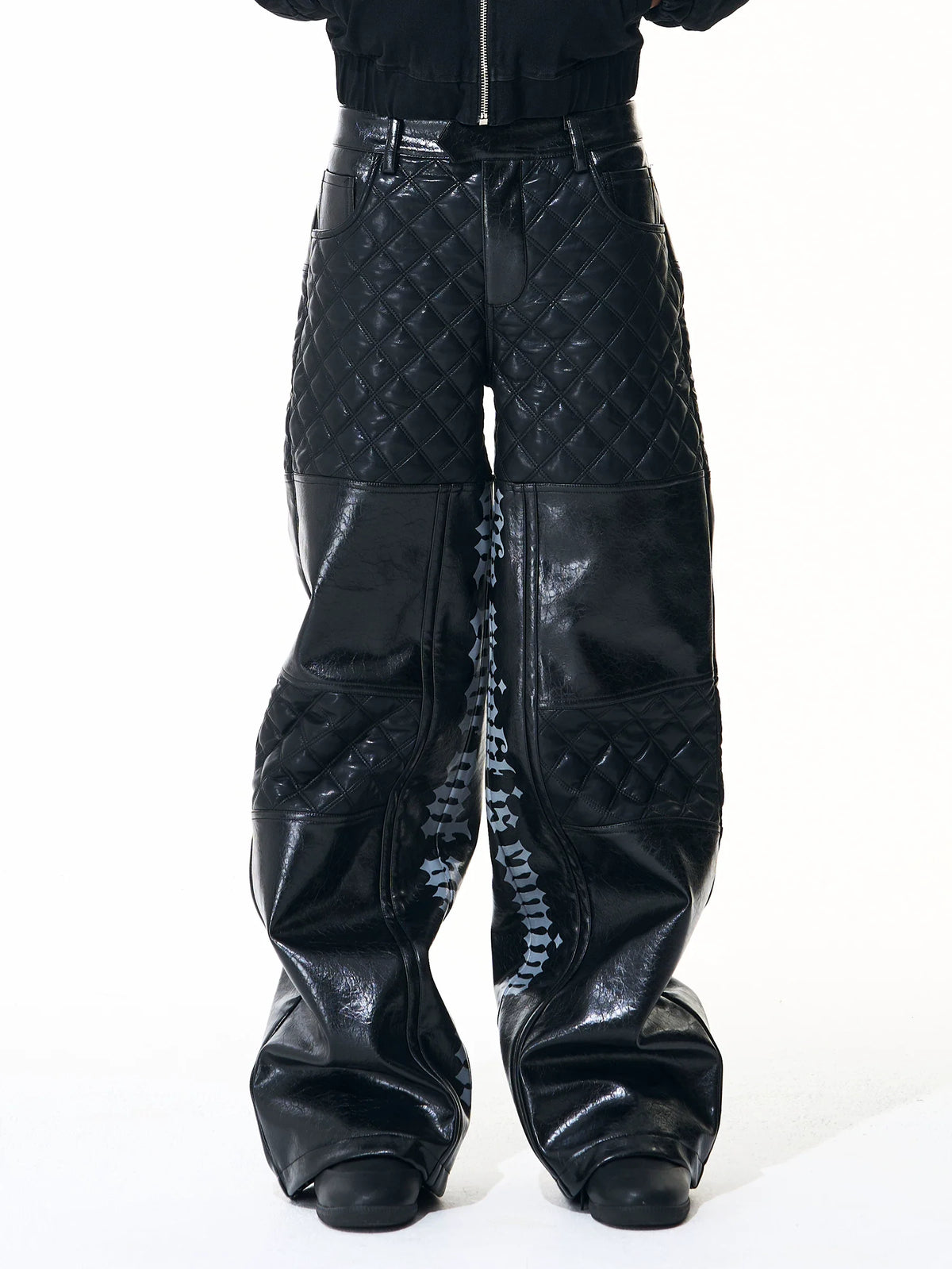 DIAMOND GRID CASUAL PANTS