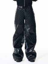 DIAMOND GRID CASUAL PANTS