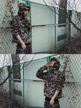 FLAME CAMO FITTED HOODIE