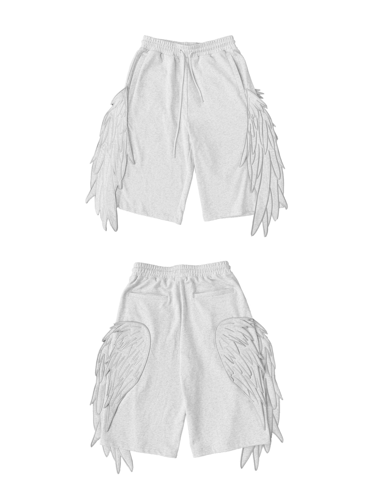 ANGEL WING PATCHWORK SHORTS