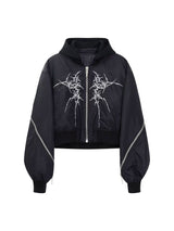 ORGANIC BONE PRINT ZIPPER JACKET