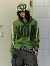 COLOR BLOCKED FLEECE HOODIE