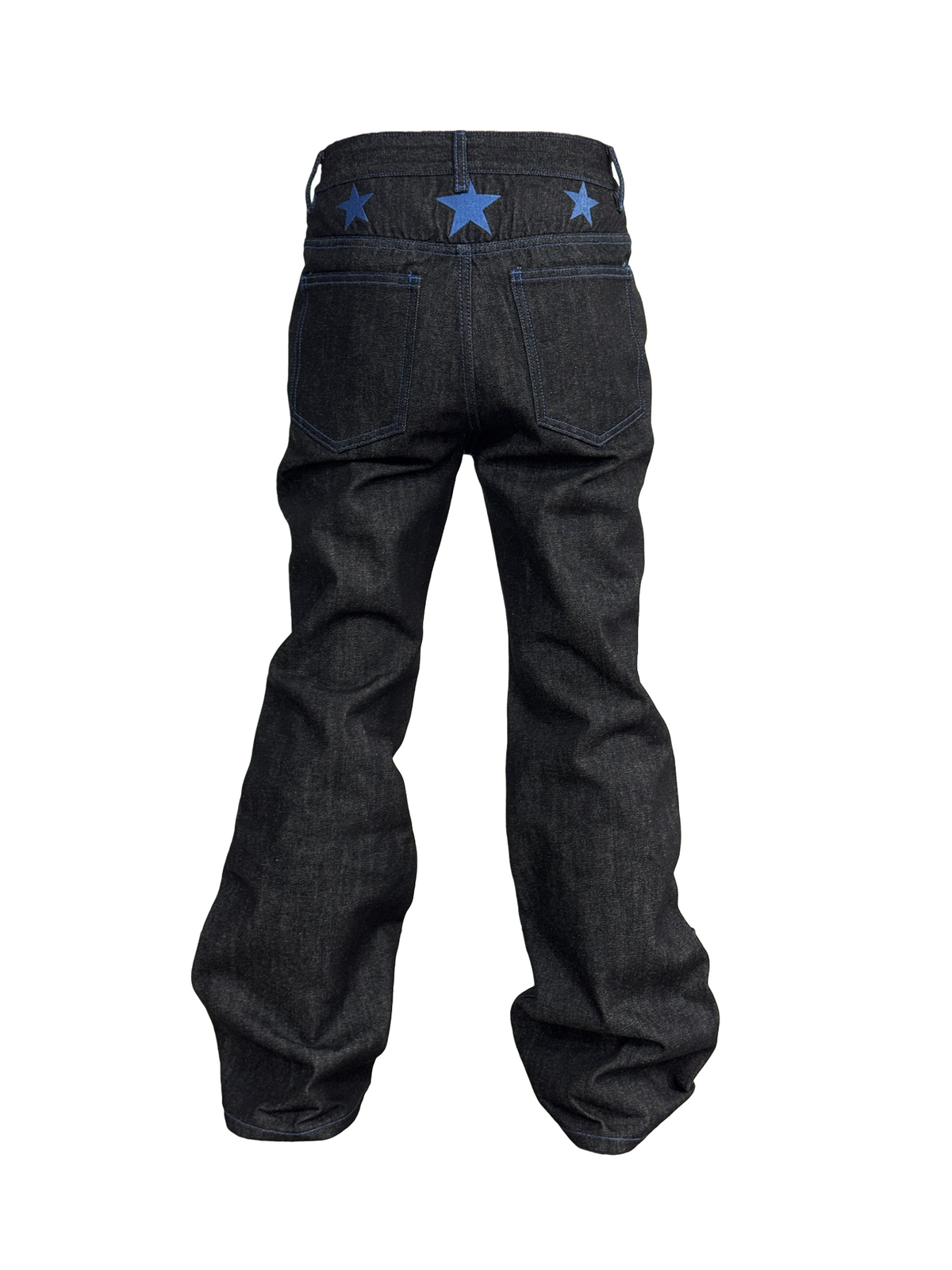 EMBROIDERED DENIM FLARE JEANS