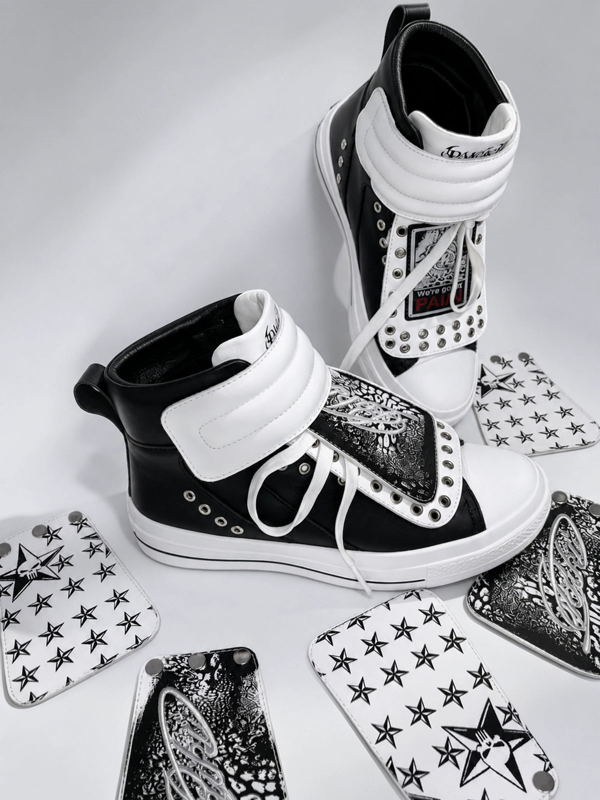 CASUAL HIGH-TOP SNEAKERS WITH INSOLES
