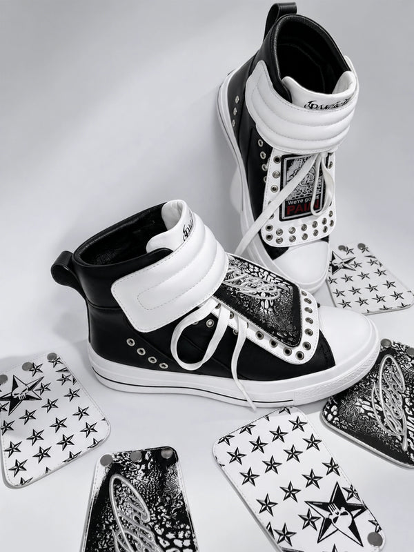 CASUAL HIGH-TOP SNEAKERS WITH INSOLES