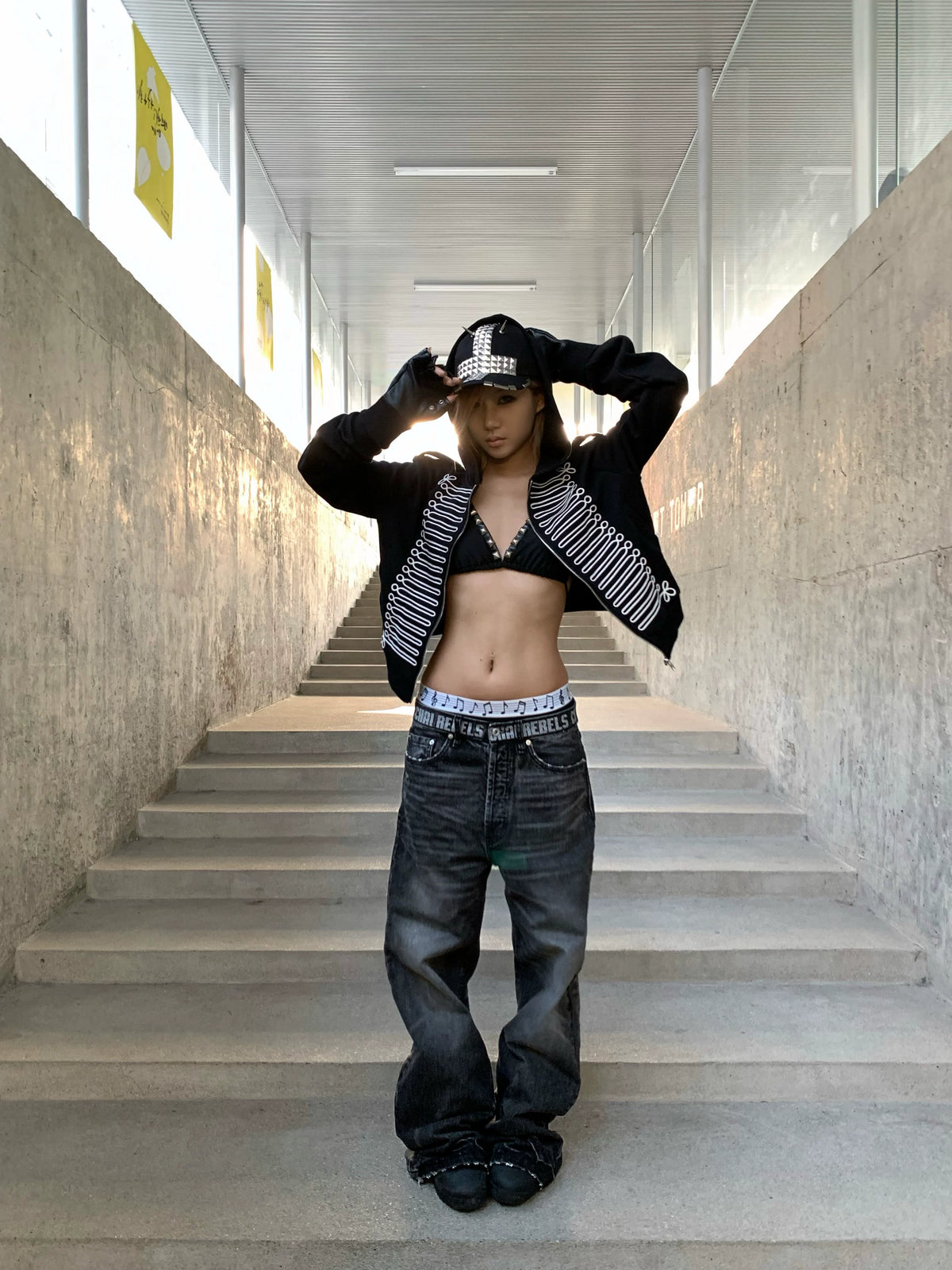 STUDDED IRON CROSS CAP