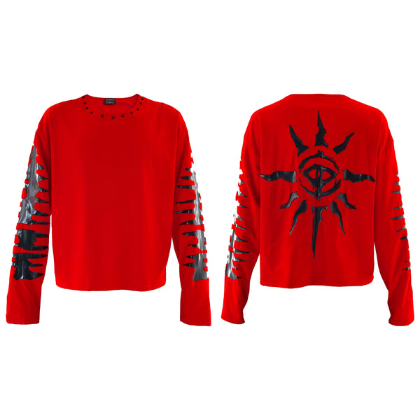CTHULHU EYE PRINT LONG SLEEVE TOP