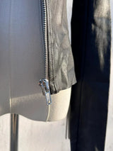 SLIM PU LEATHER BIKER JACKET