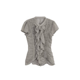 VICTORIAN RUFFLE CHIFFON BLOUSE