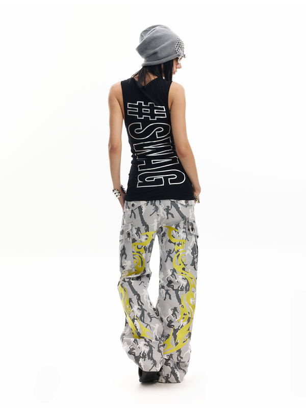 DANCE CAMO CARGO TROUSERS