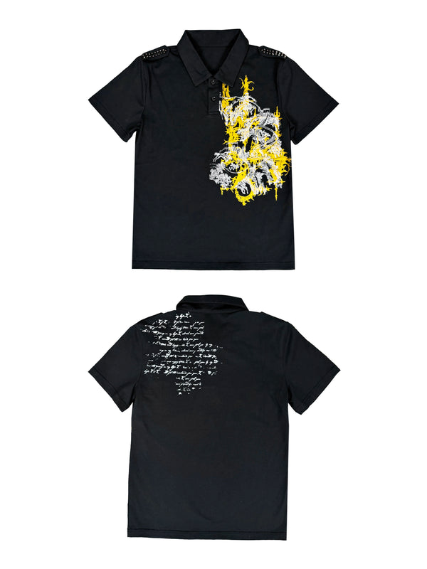 RETRO HOT-STAMPED POLO SHIRT