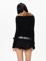 LEOPARD PRINT LONG SLEEVE T-SHIRT