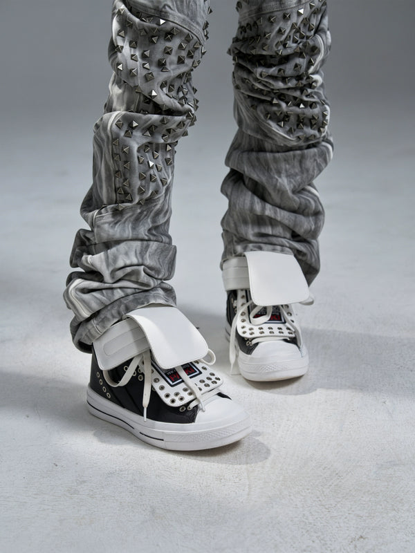 CASUAL HIGH-TOP SNEAKERS WITH INSOLES