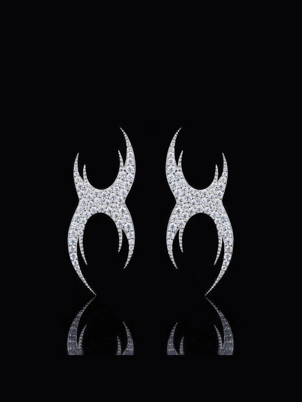 DIAMOND XX SHAPED EARRINGS