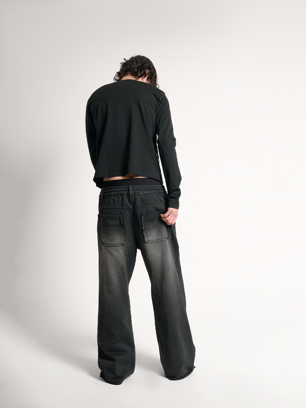 VEGAN DRILL WASHED BAGGY PANTS