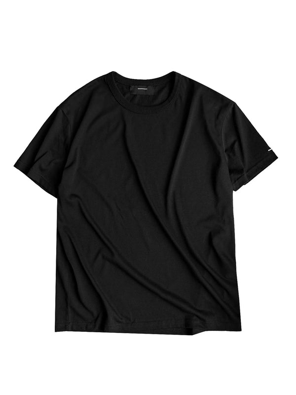 EMBROIDERED BLACK BASIC T-SHIRT