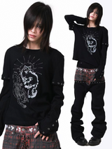 METAL EMBELLISHED STRETCH TEE